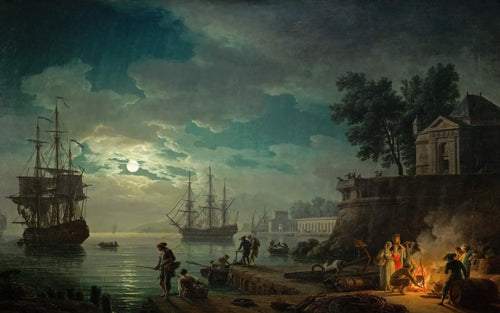 Port au clair de lune | Claude Joseph Vernet | 1771