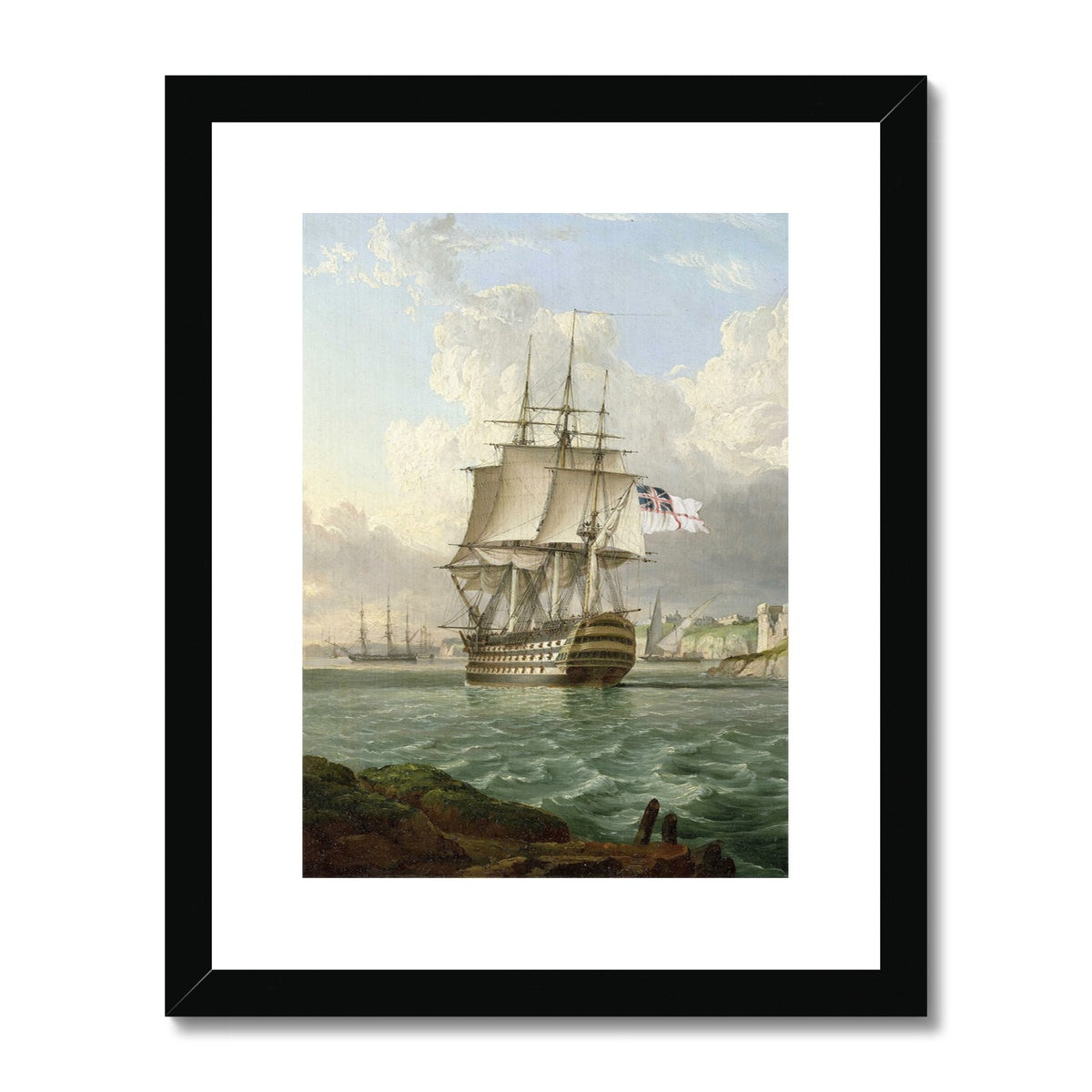 HMS Britannia Leaving Harbour | Robert Strickland Thomas | 1830