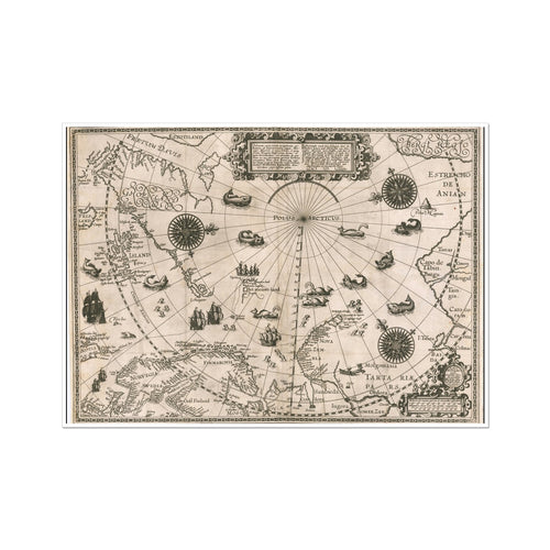 Mapa de las regiones polares | Willem Barentsz | 1598