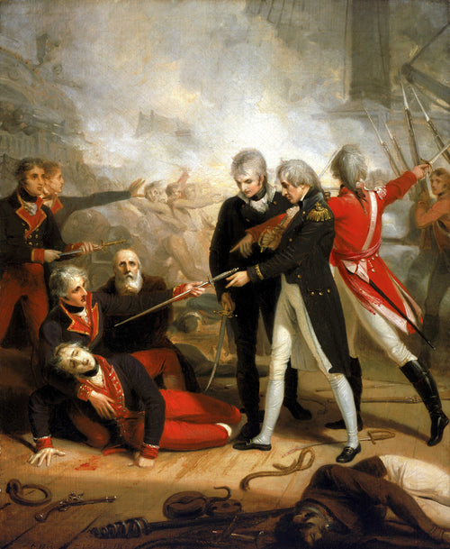 Nelson recevant la reddition du « San Nicolas » | Richard Westall | 1806