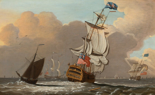 Escadron de la Royal Navy britannique | Francis Swaine | XVIIIe siècle