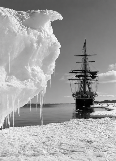 Terra Nova and a Berg at Ice Foot | Herbert George Ponting | 1911