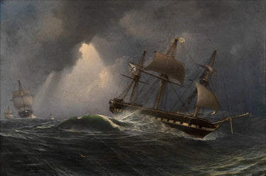 Ships of the Imperial Russian Navy in stormy seas | Charles Henry Seaforth | 1859