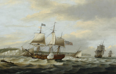 A Merchant Ship off the Cliffs of Dover | Thomas Luny | 1794