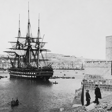 1862 HMS NEPTUNE at Grand Harbour