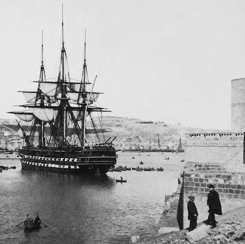 1862 HMS NEPTUNE at Grand Harbour