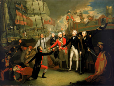 Nelson Receiving the Surrender of the 'San Josef' at the Battle of Cape St Vincent | Daniel Orme  | 1799