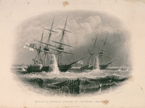 Merlin' and 'Firefly' struck by mines off y' struck by mines off Sveaborg | John Wilson Carmichael | 1855