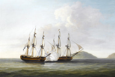 HMS Pearl vs Santa Monica off the Azores | Dominic Serres | 1781