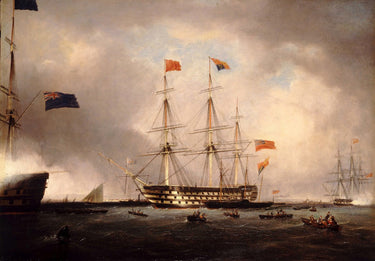 Queen Victoria's Visit to HMS 'Queen' at Portsmouth, 1 March 1842 | Robert Strickland Thomas | 19th Century