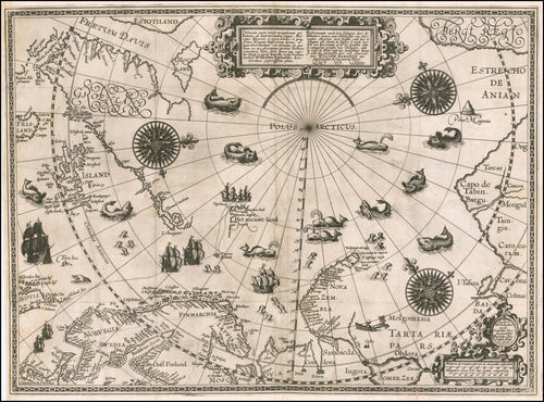 Map of Polar Regions | Willem Barentsz | 1598