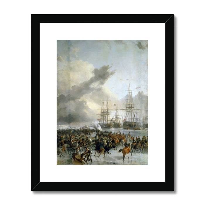 French Cavalry Capture the Fleet in the Ice at Texel | Charles Louis Mozin | 1836