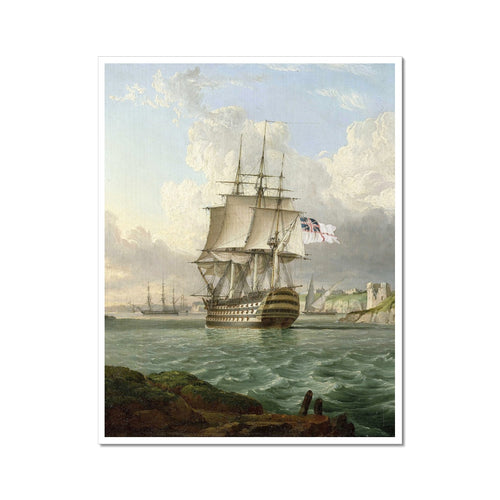 HMS Britannia Leaving Harbour | Robert Strickland Thomas | 1830