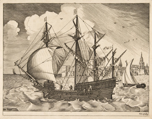Armed Four-Master Putting Out to Sea | Frans Huys after Pieter Bruegel the Elder | 16th Century