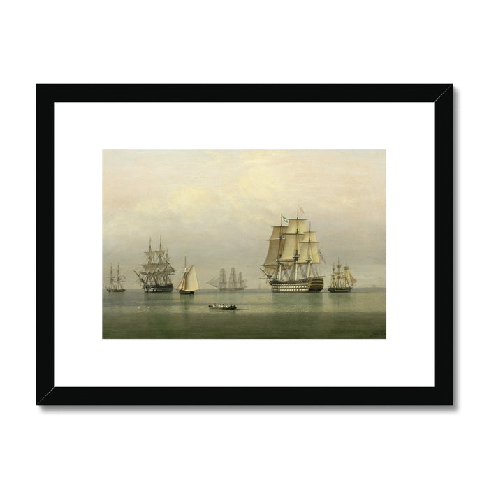 Warships on a Calm Sea | John Ward | 19th Century