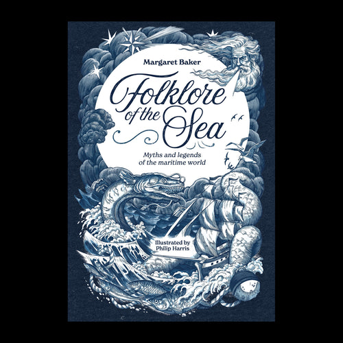 Folklore of the Sea by Margaret Baker – original cover on a black background