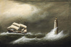 Ship Passing Minot's Light | Clement Drew | 19th Century