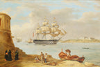 HMS Britannia entering the Grand Harbour | Anton Schranz | 1820