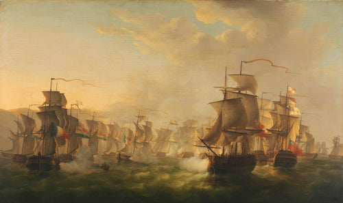 British Engage the Dutch flotilla to Boulogne | Martinus Schouman | 1806