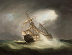 HMS Victory in a Squall | Thomas Buttersworth | 19th Century