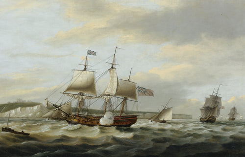 A Merchant Ship off the Cliffs of Dover | Thomas Luny | 1793