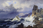 Storm at Sea off the Norwegian Coast | Andreas Achenbach | 1837