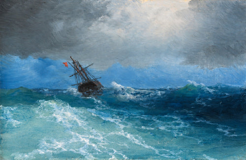 Gathering Storm by Ivan Aivazovsky — complete painting