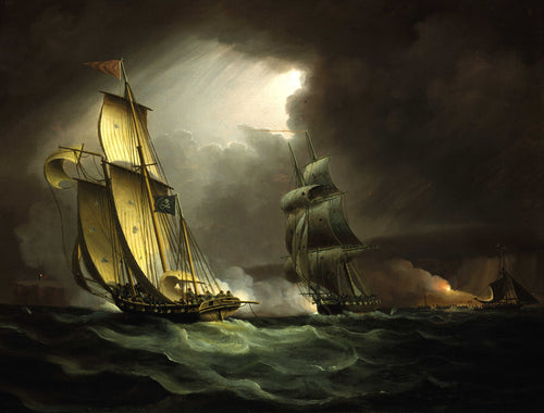 Smuggling Lugger Chased | Thomas Buttersworth | 19th Century