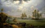 Fight of the French Poursuivante against HMS Hercule, 1803 | Louis-Philippe Crépin | 1819