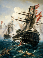 The Battle of Lissa | Constantin Volanakis | 1866