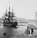 HMS Neptune at Grand Harbour | 1862