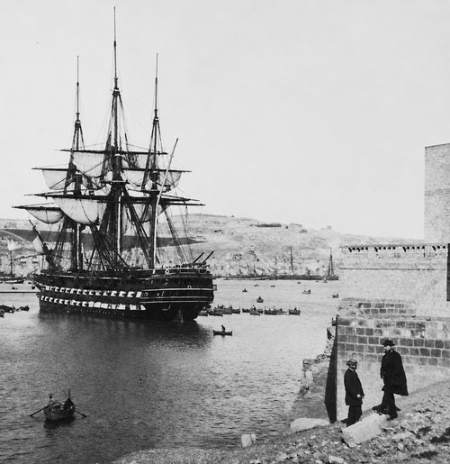 HMS Neptune at Grand Harbour | 1862