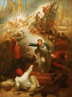 Captain William Rogers capturing the 'Jeune Richard' | Samuel Drummond  | 1808