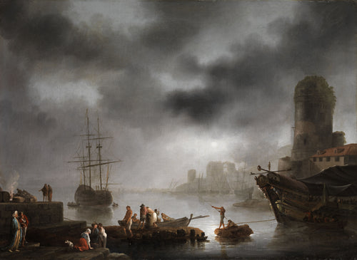 Moonlit Harbour | Georg Ludwig Eckhardt | 1789
