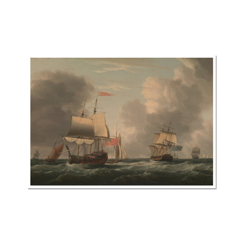 An English Two Decker with Other Ships and Vessels in a Fresh Breeze | Dominic Serres | 1770