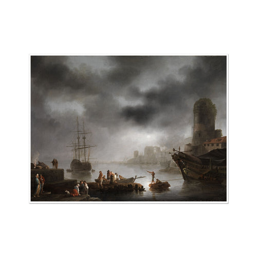 Moonlit Harbour | Georg Ludwig Eckhardt | 1789