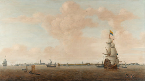 Port with Merchant Ships and Fishing boats | Bonaventura Peeters | 1640