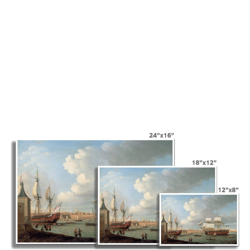 Foudroyant and Pégase entering Portsmouth Harbour | Dominic Serres | 1782