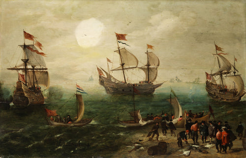 Three Large Sailing Ships | Cornelis Verbeeck | 17th Century