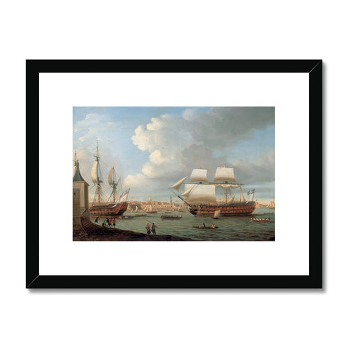Foudroyant and Pégase entering Portsmouth Harbour | Dominic Serres | 1782