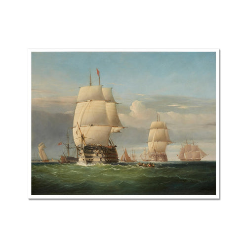 HMS Britannia with other shipping off Swansea | Joseph Walter | 19th Century
