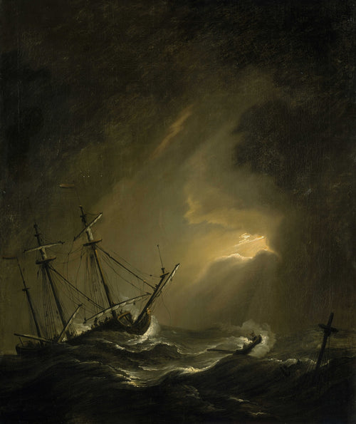 A Small Dutch Ship Riding out a Storm | Willem van de Velde the Younger | 17th Century