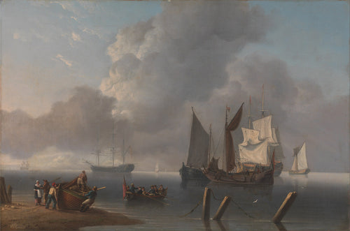 Warships Lying Offshore | Charles Martin Powell | Early 19th Century