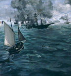 The Battle of the U.S.S. "Kearsarge" and the C.S.S. "Alabama" | Édouard Manet | 1864