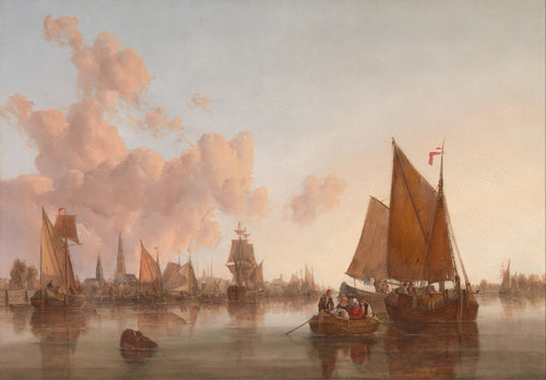 Sailing Boats & Barges on a Dutch Estuary | John Berney Crome | 1825