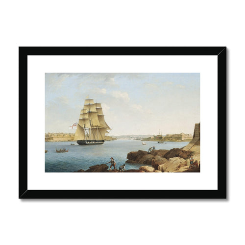 British Frigate entering Grand Harbour Malta | Anton Schranz | 19th Century