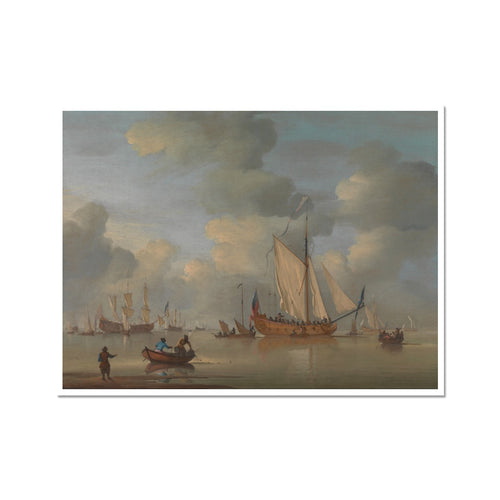An English Royal Yacht Standing Offshore in a Calm | Peter Monamy | Early 18th Century