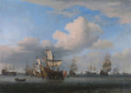 Captured English Ships after the four day battle painted by Willem van de Velde in 1666
