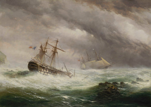 HMS Endymion Rescuing a French Two Decker | Ebenezer Colls | 1890