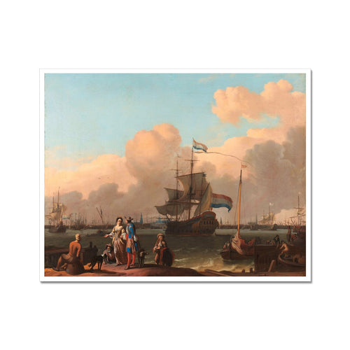 The Y at Amsterdam, with the frigate 'De Ploeg'  | Ludolf Bakhuizen | 17th Century